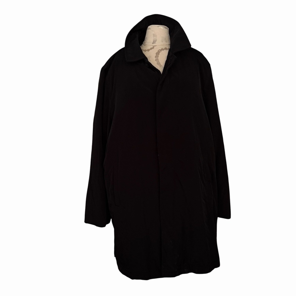Kenneth Cole Black Rain Repellent Large w/Quilted Removable Lining Office Wear